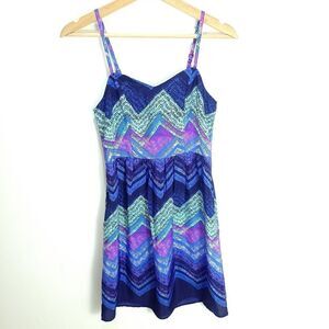 AEO Arty Chevron Strappy Mini Dress w Pockets
